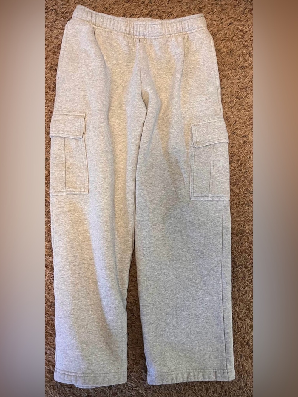Aritzia Light Gray Cargo Track Pants